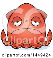 Clipart Graphic Of A Cartoon Sad Squid Character Mascot Royalty Free Vector Illustration by Cory Thoman