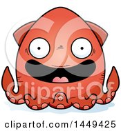 Cartoon Happy Squid Character Mascot