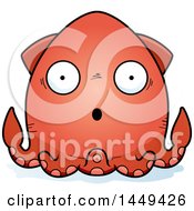 Poster, Art Print Of Cartoon Surprised Squid Character Mascot