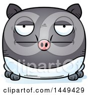 Cartoon Bored Tapir Character Mascot