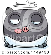 Cartoon Drunk Tapir Character Mascot