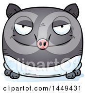 Cartoon Evil Tapir Character Mascot