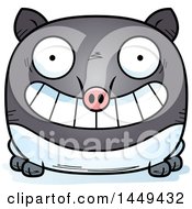 Cartoon Grinning Tapir Character Mascot