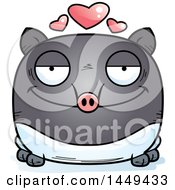Clipart Graphic Of A Cartoon Loving Tapir Character Mascot Royalty Free Vector Illustration