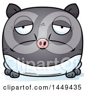 Cartoon Sad Tapir Character Mascot