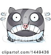 Cartoon Scared Tapir Character Mascot