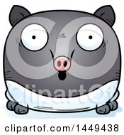 Cartoon Surprised Tapir Character Mascot