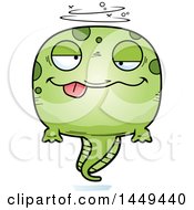 Cartoon Drunk Tadpole Pollywog Character Mascot