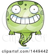 Clipart Graphic Of A Cartoon Grinning Tadpole Pollywog Character Mascot Royalty Free Vector Illustration