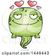 Clipart Graphic Of A Cartoon Loving Tadpole Pollywog Character Mascot Royalty Free Vector Illustration by Cory Thoman