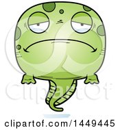Cartoon Sad Tadpole Pollywog Character Mascot