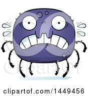 Clipart Graphic Of A Cartoon Scared Spider Character Mascot Royalty Free Vector Illustration