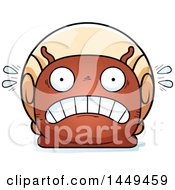 Clipart Graphic Of A Cartoon Scared Snail Character Mascot Royalty Free Vector Illustration by Cory Thoman