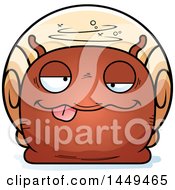 Clipart Graphic Of A Cartoon Drunk Snail Character Mascot Royalty Free Vector Illustration