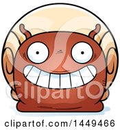 Clipart Graphic Of A Cartoon Grinning Snail Character Mascot Royalty Free Vector Illustration by Cory Thoman