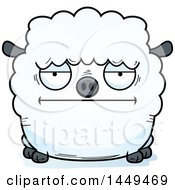 Poster, Art Print Of Cartoon Bored Sheep Character Mascot