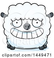 Poster, Art Print Of Cartoon Grinning Sheep Character Mascot