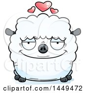 Clipart Graphic Of A Cartoon Loving Sheep Character Mascot Royalty Free Vector Illustration