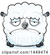 Poster, Art Print Of Cartoon Sad Sheep Character Mascot