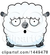 Poster, Art Print Of Cartoon Surprised Sheep Character Mascot