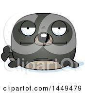 Poster, Art Print Of Cartoon Bored Seal Character Mascot