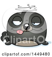 Poster, Art Print Of Cartoon Drunk Seal Character Mascot