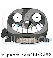 Poster, Art Print Of Cartoon Grinning Seal Character Mascot
