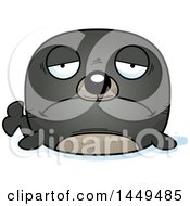 Poster, Art Print Of Cartoon Sad Seal Character Mascot