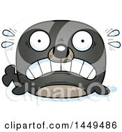 Clipart Graphic Of A Cartoon Scared Seal Character Mascot Royalty Free Vector Illustration by Cory Thoman