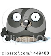 Poster, Art Print Of Cartoon Surprised Seal Character Mascot
