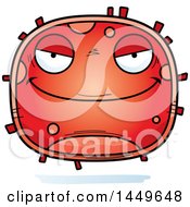 Clipart Graphic Of A Cartoon Evil Red Cell Character Mascot Royalty Free Vector Illustration