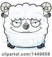 Poster, Art Print Of Cartoon Evil Ram Sheep Character Mascot