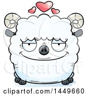 Poster, Art Print Of Cartoon Loving Ram Sheep Character Mascot