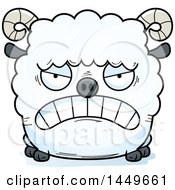 Poster, Art Print Of Cartoon Mad Ram Sheep Character Mascot
