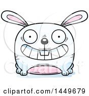 Poster, Art Print Of Cartoon Grinning Bunny Rabbit Hare Character Mascot