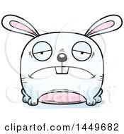 Clipart Graphic Of A Cartoon Sad Bunny Rabbit Hare Character Mascot Royalty Free Vector Illustration