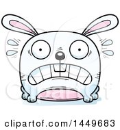Poster, Art Print Of Cartoon Scared Bunny Rabbit Hare Character Mascot