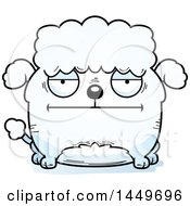 Clipart Graphic Of A Cartoon Bored Poodle Dog Character Mascot Royalty Free Vector Illustration