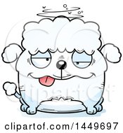 Poster, Art Print Of Cartoon Drunk Poodle Dog Character Mascot