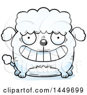 Clipart Graphic Of A Cartoon Grinning Poodle Dog Character Mascot Royalty Free Vector Illustration
