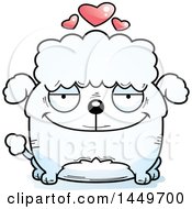 Clipart Graphic Of A Cartoon Loving Poodle Dog Character Mascot Royalty Free Vector Illustration