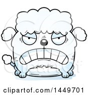 Clipart Graphic Of A Cartoon Mad Poodle Dog Character Mascot Royalty Free Vector Illustration