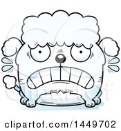 Clipart Graphic Of A Cartoon Scared Poodle Dog Character Mascot Royalty Free Vector Illustration