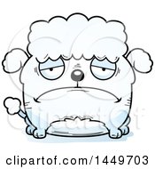 Clipart Graphic Of A Cartoon Sad Poodle Dog Character Mascot Royalty Free Vector Illustration
