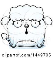 Clipart Graphic Of A Cartoon Surprised Poodle Dog Character Mascot Royalty Free Vector Illustration