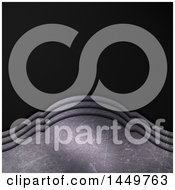 Black Carbon Fiber And Ornate Metal Curve Background