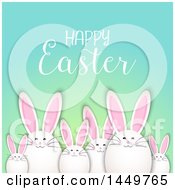 Poster, Art Print Of Egg Shaped Easter Bunnys Under A Greeting