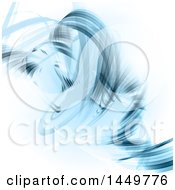 Clipart Graphic Of A Background Of Twisting Blue Lines Royalty Free Vector Illustration