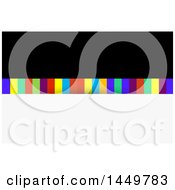 Poster, Art Print Of Black And Colorful Stripes Business Card Design Or Background