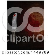 Poster, Art Print Of Bloody Knife Over A Dark Background
